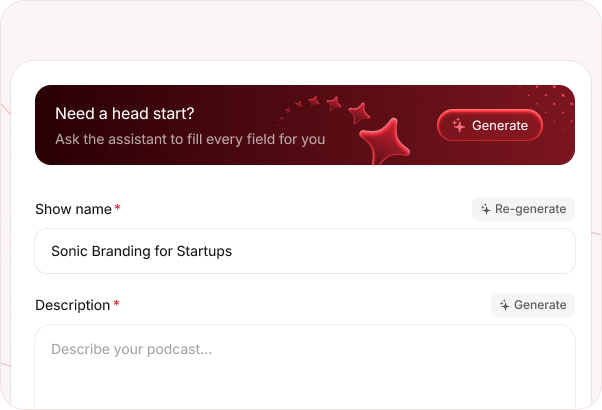 AI co-pilot title generation interface